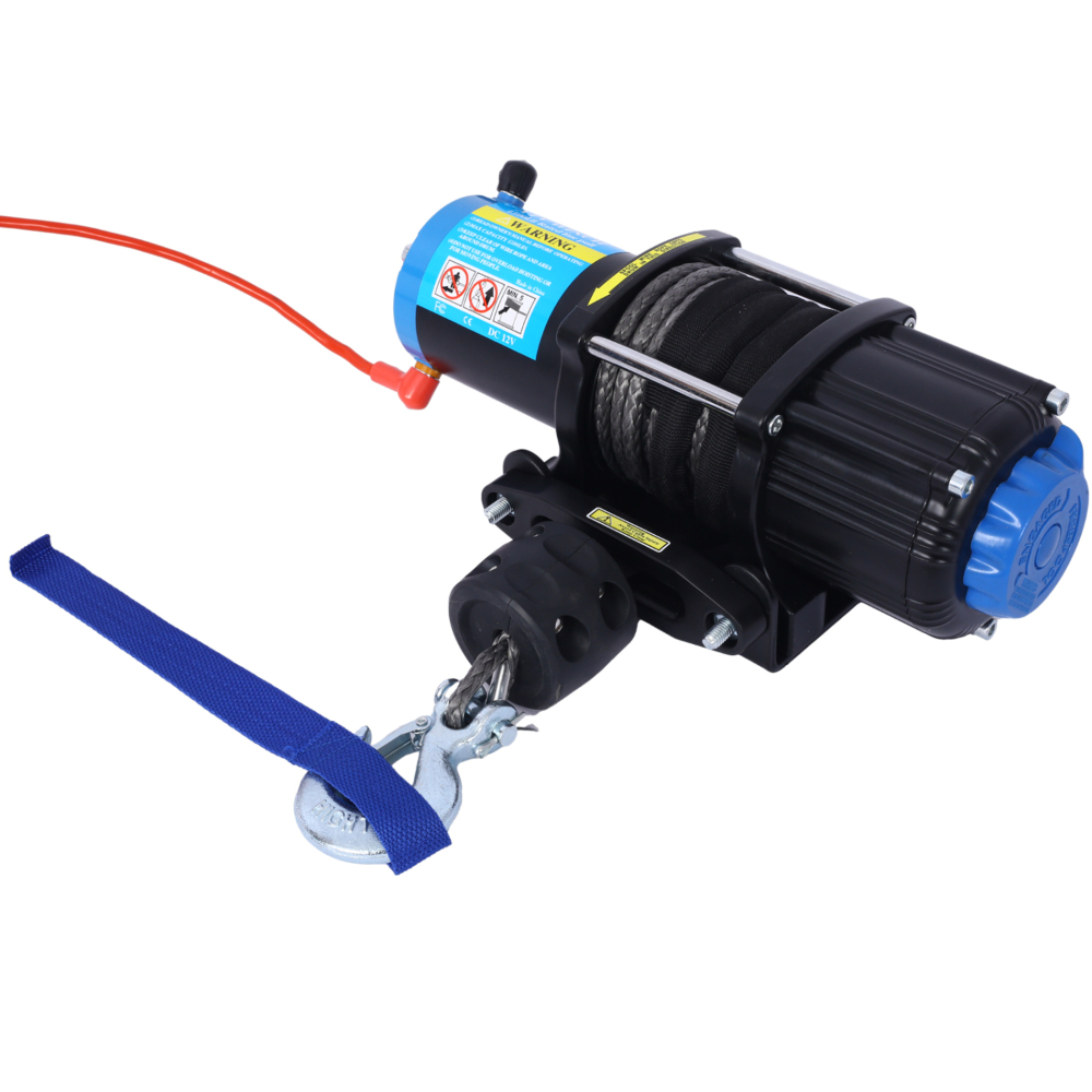 4500lb Electric Winch Synthetic Rope ATV UTV Boat Off-Road
